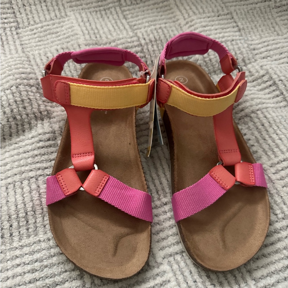 Cat & Jack Pink and Yellow Kids Sandals
